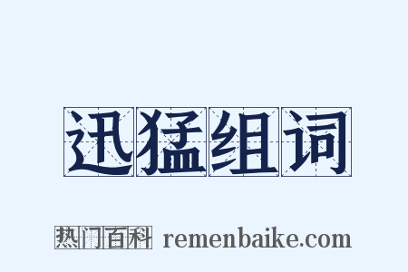 迅猛组词是什么意思的图片